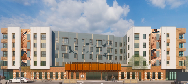 Rendering of apartment buildings